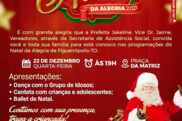 1° NATAL DA ALEGRIA - DIA 22 de DEZEMBRO DE 2021-LUZES-CORES- PRESENTES E MUITA ALEGRIA.