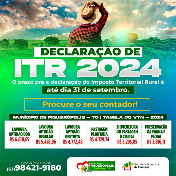 DECLARAÇÃO DE ITR 2024