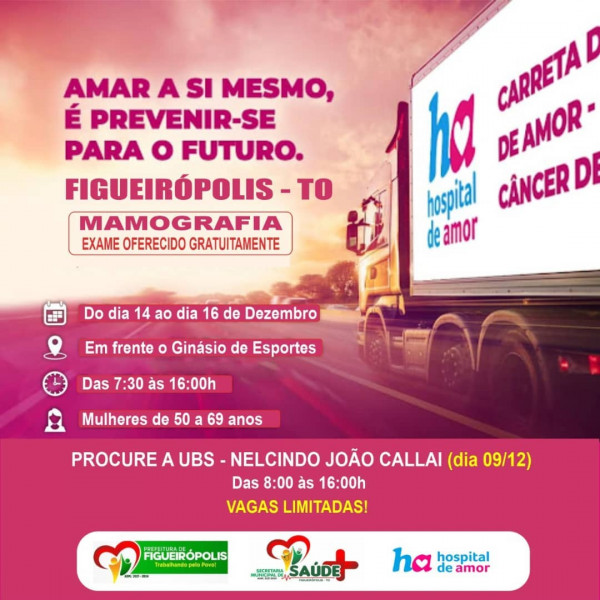 Secretaria Municipal de Saúde - Exames de Mamografia Gratuito.