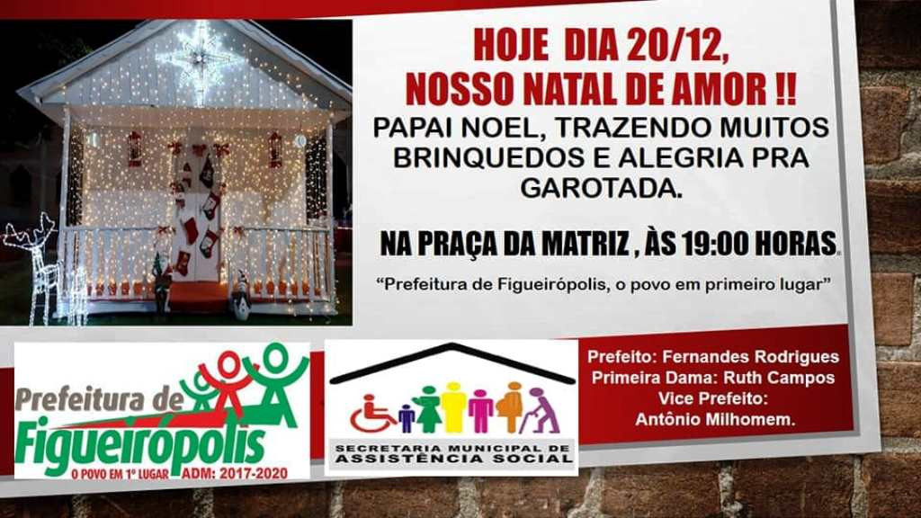 Prefeitura Municipal de Figueirópolis-Dia 20 de Dezembro 2019- Natal de Amor.