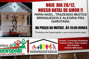 Prefeitura Municipal de Figueirópolis-Dia 20 de Dezembro 2019- Natal de Amor.