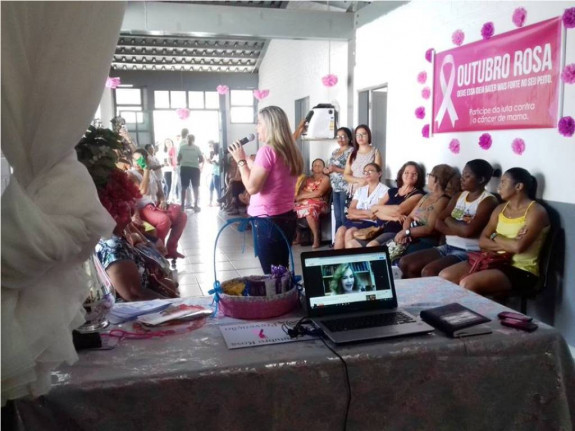 Prefeitura de Figueirópolis-TO-Ano 2016-Palestra sobre o Câncer de Mama.Secretaria de Saúde.