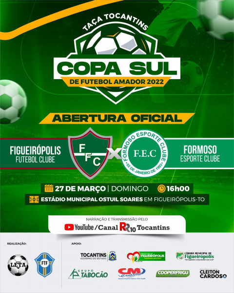 Copa Sul de Futebol Amador Figueirópolis x Formoso do Araguaia- TO.